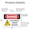 Signmission Electrical Shock Hazard Danger Sign, Plastic, 14in W x 10in L, 2PK OS-2PACK-DS-P-1014-L-2215 - alternate 3